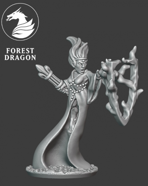 Empires of Man - Enchantress casting a Spell of protection