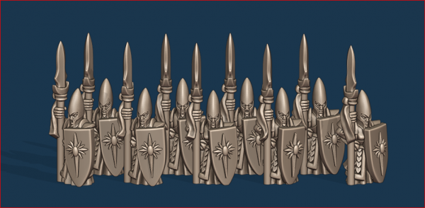Noble Elves - Individual Spearmen Soldiers Pack
