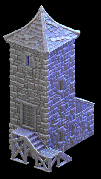 Towers - 4 Levels side building with backdoor and roof