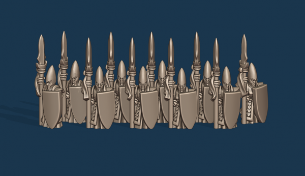 Noble Elves - Individual Spearmen Soldiers Pack