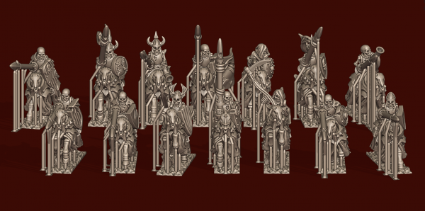 Vampire Lords - Individual Skeleton Horsemen Pack