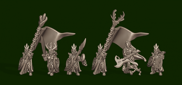 Elves of the Wood - Individual Spearmen Command Pack
