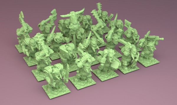Orcs&Goblins - Individual Black Orc Warriors GSM
