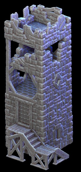 Towers - 4 Levels ruined raised door with stairs