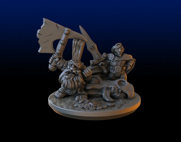 Renown Mercenaries -Destiny Duo, Dwarf and Swordsman Heros COMBINED (Ankylo)