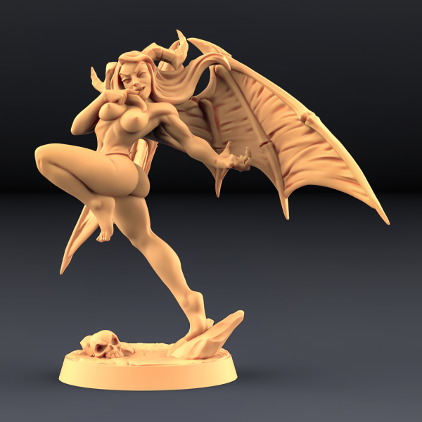 Aya - Lust Demon (Fantasy Pin-Up) (wings & breasts)